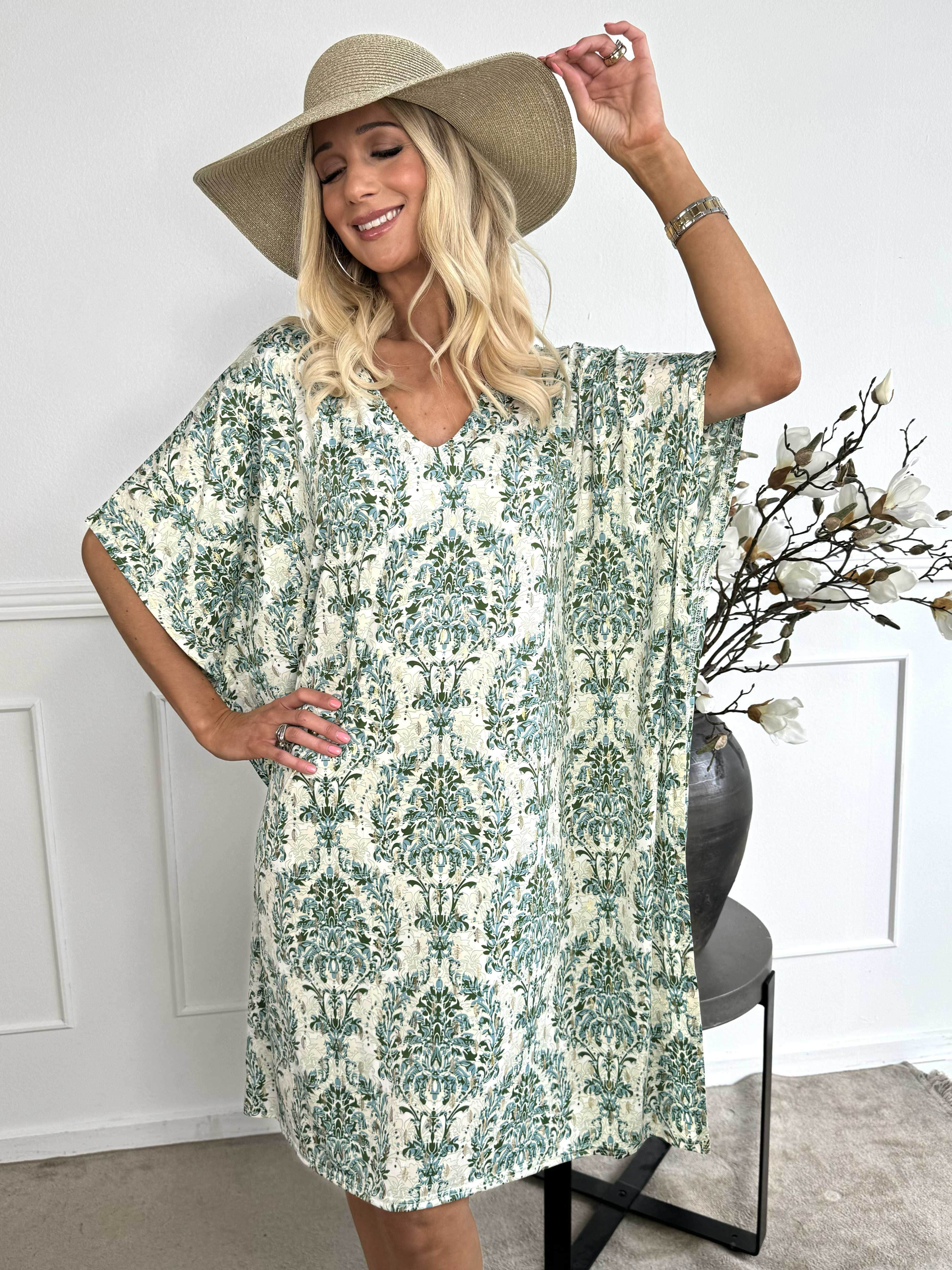 Azmina Royal - Elastisk tunikakjole i loose fit